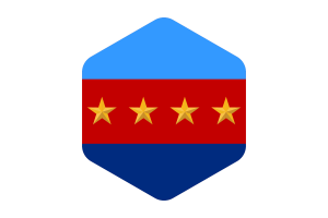 Malaysian Chief of Defence Forces Flag Rounded Hexagon Shape flag