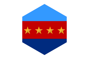 Malaysian Chief of Defence Forces Flag Hexagon Shape flag