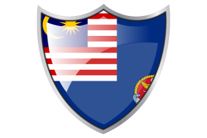 Shield with Flag of Malaysian Coast Guard flag