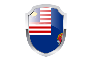 Malaysian Coast Guard Shield Logo flag