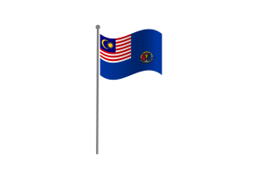 Waving Flag of Malaysian Coast Guard flag
