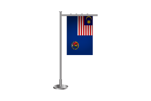 3d Malaysian Coast Guard Standing Flag flag