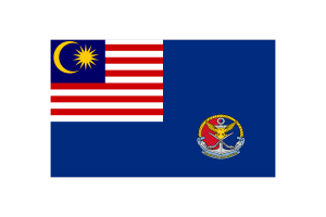 Malaysian Coast Guard Flag Vector Illustration flag