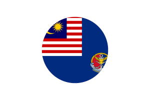Malaysian Coast Guard Flag Circle Vector Free flag
