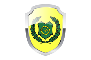 Shield with Flag of Raja of Perlis flag