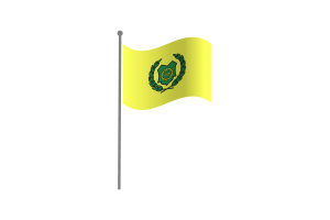 Raja of Perlis Flag with Medieval Heater Shield flag