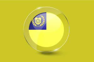 Raja Permaisuri Perlis Flag Glossy Round Button flag