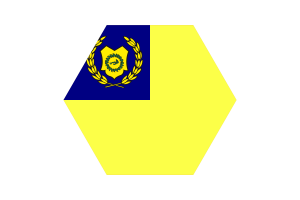 Raja Permaisuri Perlis Flag Illustration Hexagon Rounded Shape flag