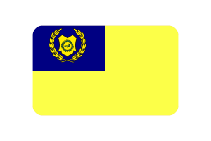 Raja Permaisuri Perlis Flag Rounded Rectangle Vector Illustration flag