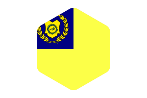 Raja Permaisuri Perlis Flag Rounded Hexagon Shape flag