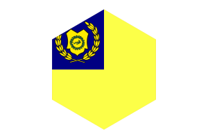 Raja Permaisuri Perlis Flag Hexagon Shape flag