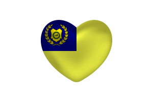 Love of Raja Permaisuri Perlis Heart Shape flag