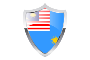 Royal Malaysian Air Force Flag with Medieval Heater Shield flag