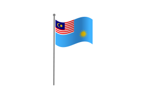 Waving Flag of Royal Malaysian Air Force flag