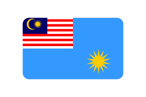 Royal Malaysian Air Force Flag Rounded Rectangle Vector Illustration flag