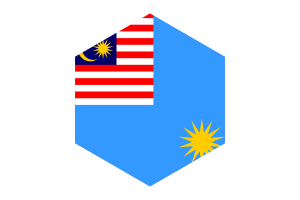 Royal Malaysian Air Force Flag Hexagon Shape flag