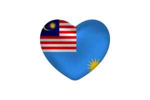 Love of Royal Malaysian Air Force Heart Shape flag