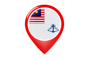 Royal Malaysian Navy Flag Map Pin Icon flag