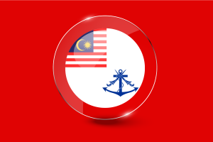 Royal Malaysian Navy Flag Glossy Round Button flag