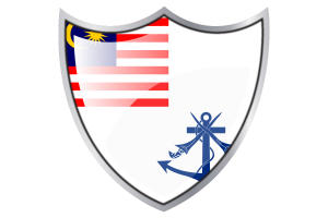 Shield with Flag of Royal Malaysian Navy flag