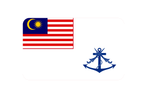 Royal Malaysian Navy Flag Rounded Rectangle Vector Illustration flag