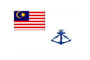 Royal Malaysian Navy Flag Vector Illustration flag