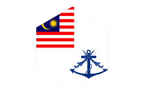Royal Malaysian Navy Flag Hexagon Shape flag