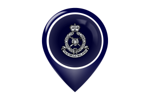 Royal Malaysian Police Flag Map Pin Icon flag
