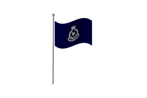 Waving Flag of Royal Malaysian Police flag