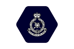 Royal Malaysian Police Flag Illustration Hexagon Rounded Shape flag