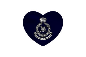Love of Royal Malaysian Police Heart Shape flag