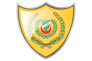 Shield with Flag of Sultan of Kedah flag