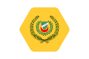 Sultan of Kedah Flag Illustration Hexagon Rounded Shape flag