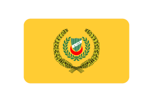 Sultan of Kedah Flag Rounded Rectangle Vector Illustration flag
