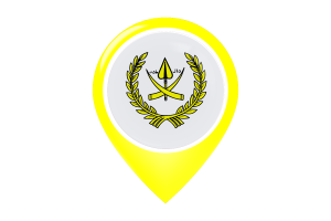 Sultan of Pahang Flag Map Pin Icon flag