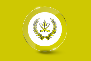 Sultan of Pahang Flag Glossy Round Button flag