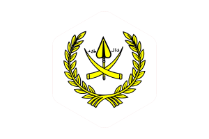 Sultan of Pahang Flag Rounded Hexagon Shape flag