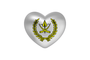 Love of Sultan of Pahang Heart Shape flag