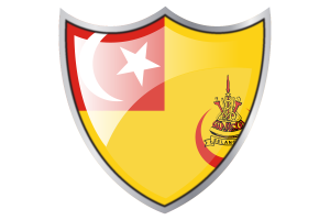 Shield with Flag of Sultan of Selangor flag