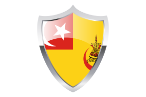 Sultan of Selangor Flag with Medieval Heater Shield flag