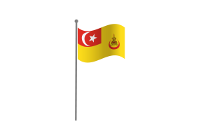 Waving Flag of Sultan of Selangor flag