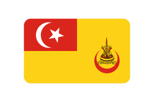Sultan of Selangor Flag Rounded Rectangle Vector Illustration flag