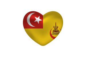 Love of Sultan of Selangor Heart Shape flag