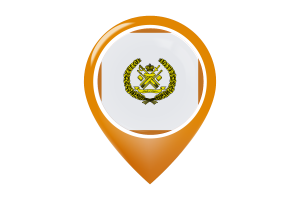 Sultan of Terengganu Flag Map Pin Icon flag