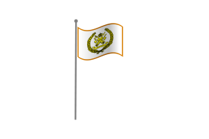 Waving Flag of Sultan of Terengganu flag
