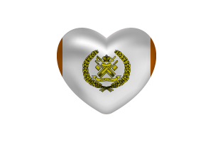 Love of Sultan of Terengganu Heart Shape flag