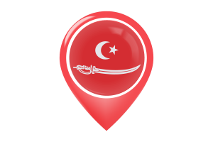 Aceh Sultanate Flag Map Pin Icon flag