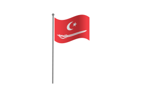 Waving Flag of Aceh Sultanate flag