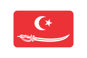 Aceh Sultanate Flag Rounded Rectangle Vector Illustration flag