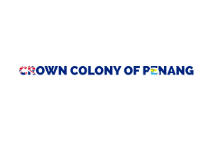 Crown Colony of Penang Text Art flag